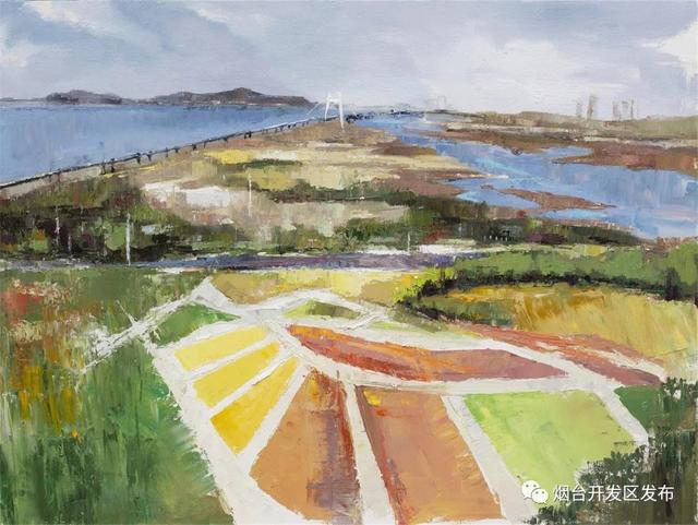 定格城市印迹 烟台开发区举办庆祝中国共产党成立100周年油画展