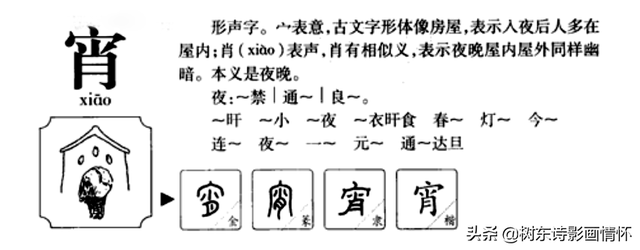 树东说文解字“宵”，宵字的前世今生，元宵节的由来