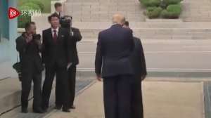 握手照片(金正恩特朗普板门店握手，史无前例)