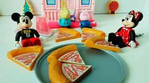 美味的爸爸们(猪爸爸来吃披萨啦，真好吃呀)