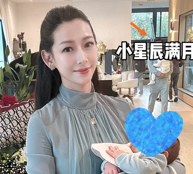 主持人温雅晒三胎满月照，美国豪宅曝光，5岁女儿也在正脸好漂亮