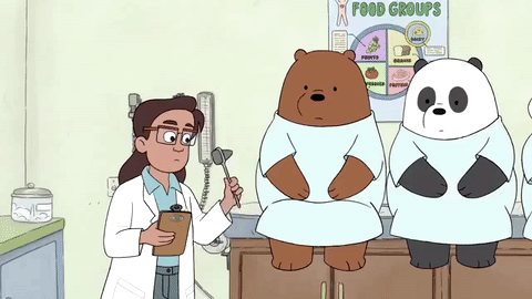 最火不过 we bare bears 里的膝跳反应的片段