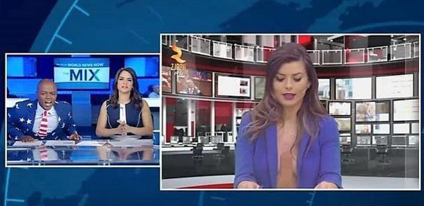 电视台上演内衣消失术,女主播们露球播报,观众每天准时收看!