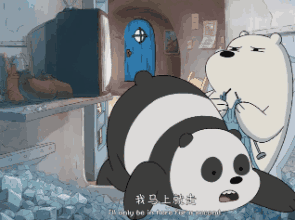 最火不过 we bare bears 里的膝跳反应的片段