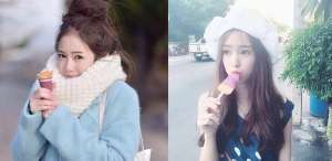 韩国美女主播吃冰淇淋(泰国舔冰妹气质太甜美，伸可爱小舌头让网友想入非非)