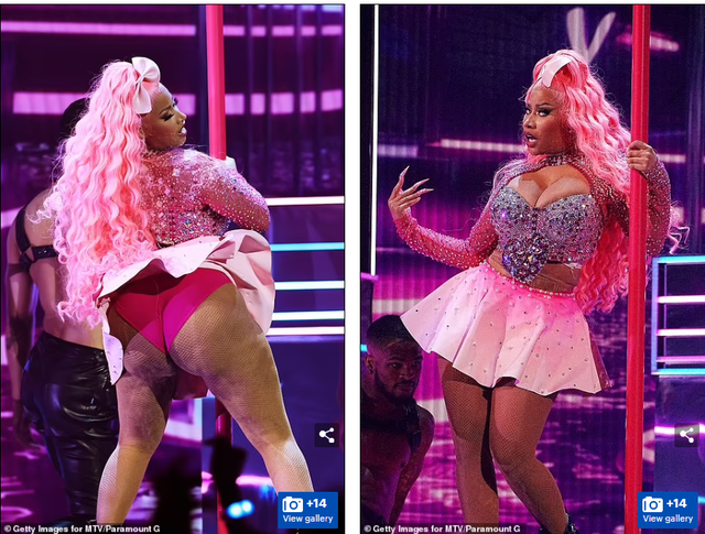 说唱女皇Nicki Minaj钢管舞表演，有点“辣”