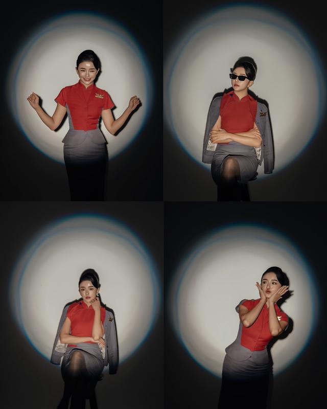 台湾空姐闺蜜写真，甜妹有时候也很飒！