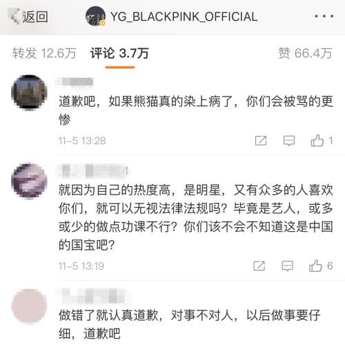 韩国女团BLACKPINK不戴口罩手套摸熊猫，中国网友怒了