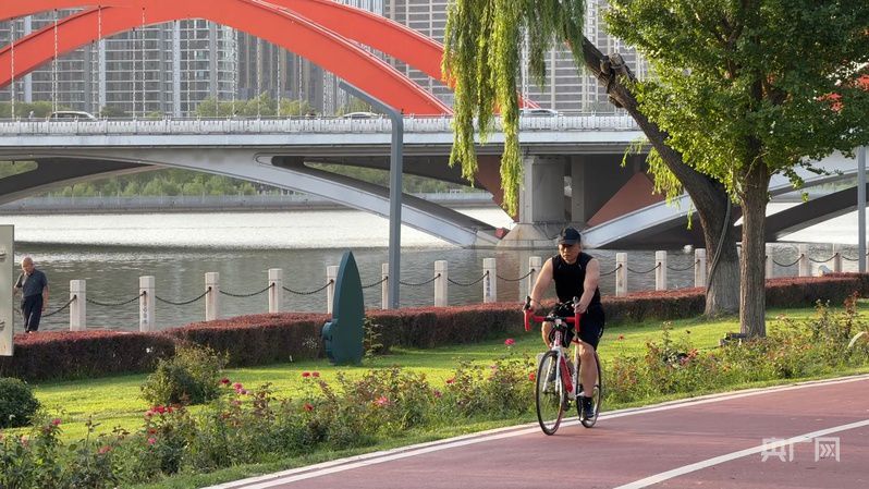 高质量发展看中国丨岸绿景美生态优 汾河两岸披锦绣